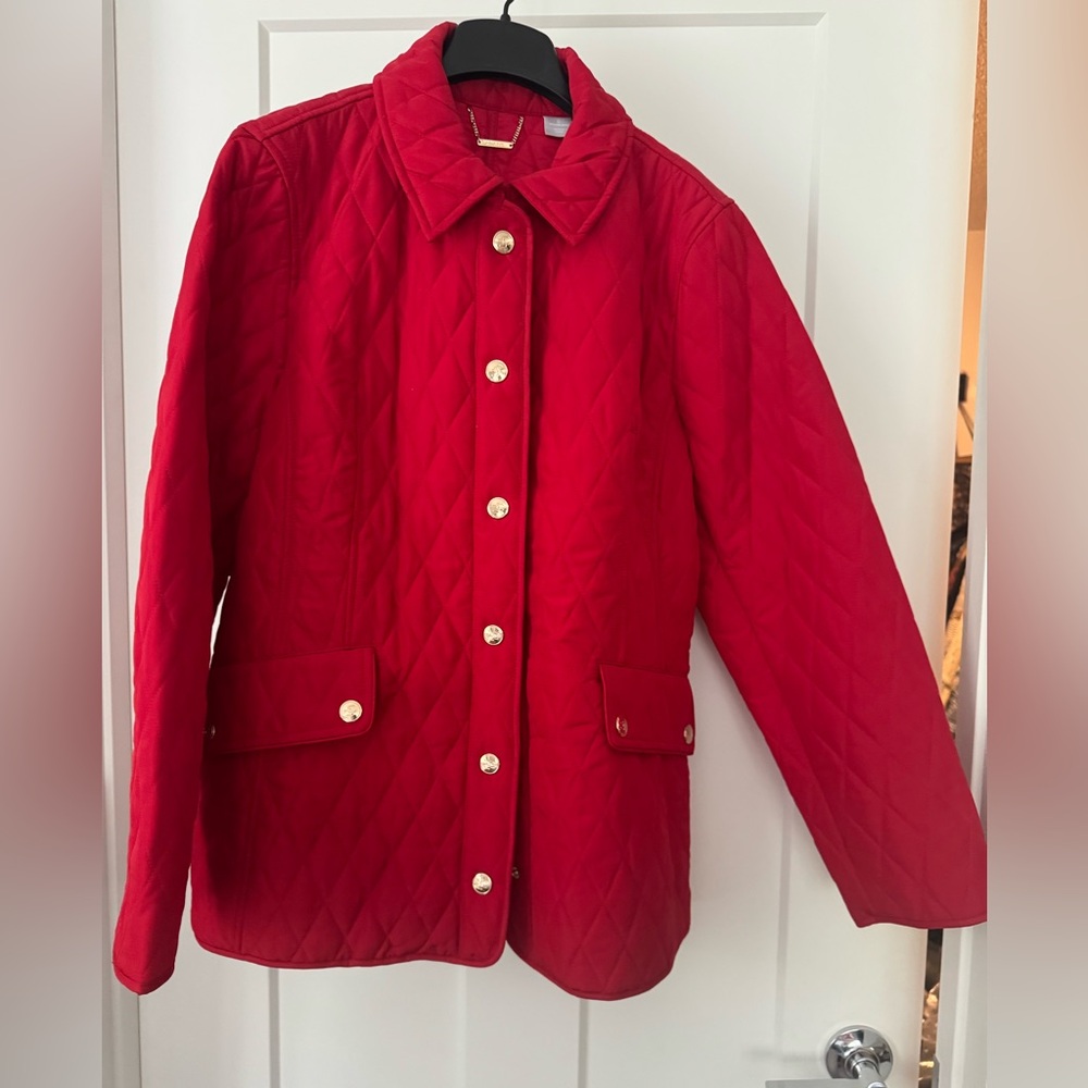 Red Quilted Women's Jacket